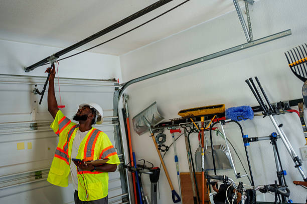 Professional Garage Door Panel Replacement technician working in Brazoria County County, TX